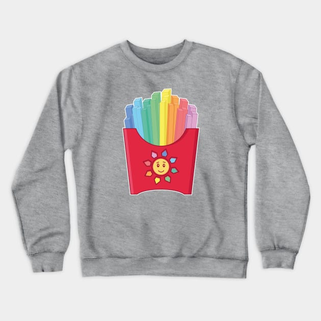 Rainbow French Fries Crewneck Sweatshirt by FunawayHit